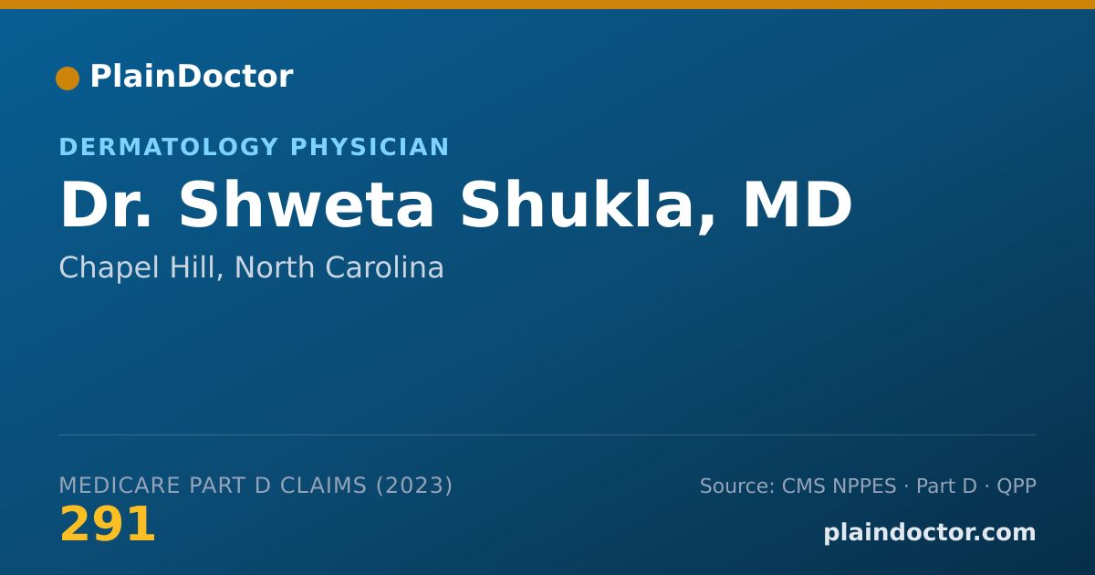 Shareable card for Shweta Shukla, MD - Dermatology Physician, Chapel Hill, NC