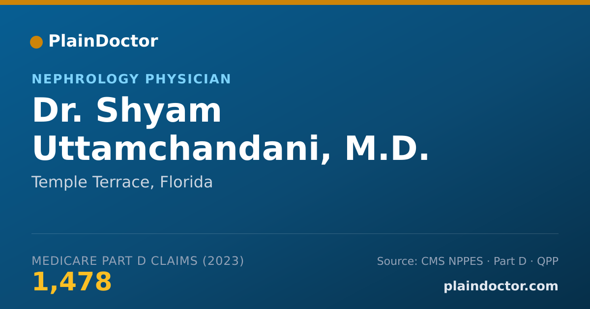 Shareable card for Shyam Uttamchandani, M.D. - Nephrology Physician, Temple Terrace, FL
