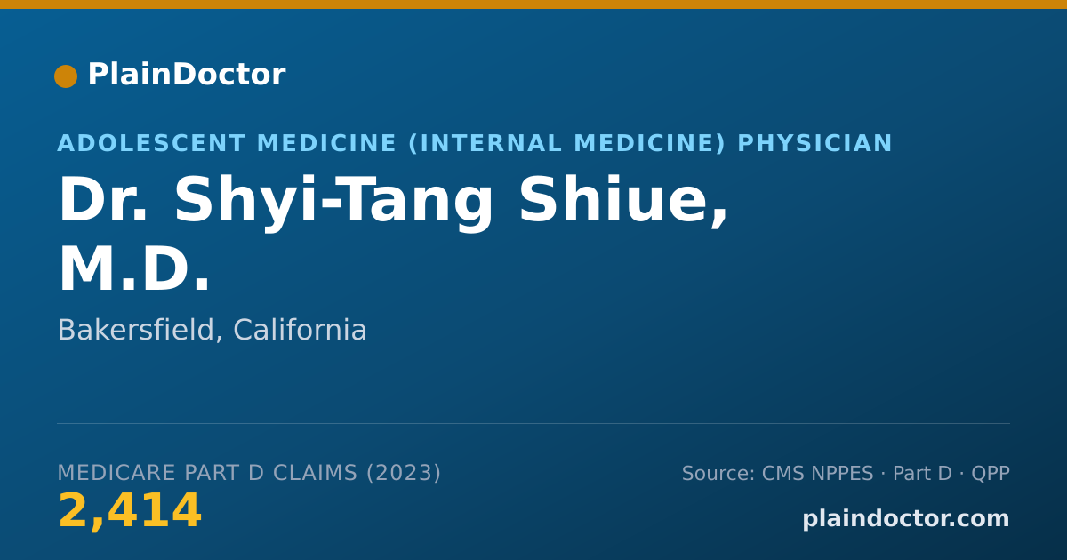 Shareable card for Shyi-Tang Shiue, M.D. - Adolescent Medicine (Internal Medicine) Physician, Bakersfield, CA