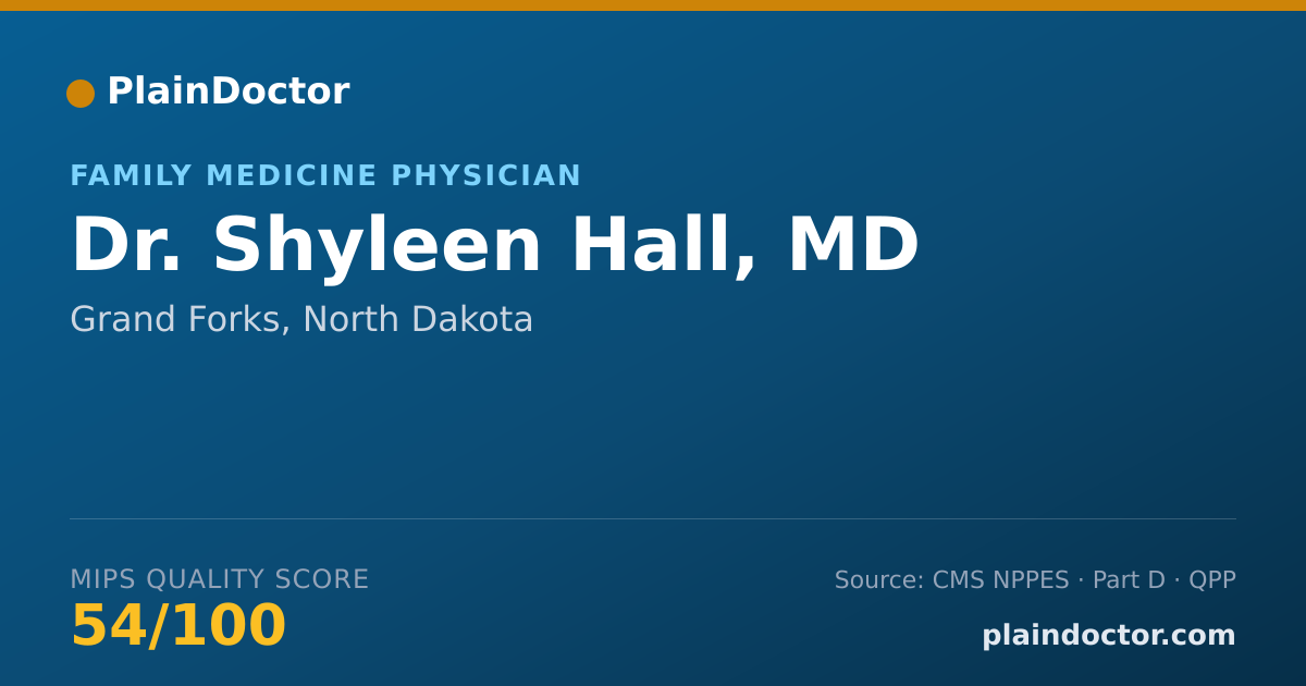 Shareable card for Shyleen Hall, MD - Family Medicine Physician, Grand Forks, ND