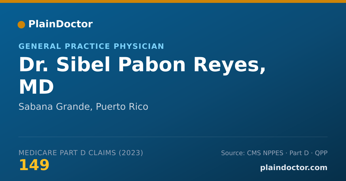 Shareable card for Sibel Pabon Reyes, MD - General Practice Physician, Sabana Grande, PR