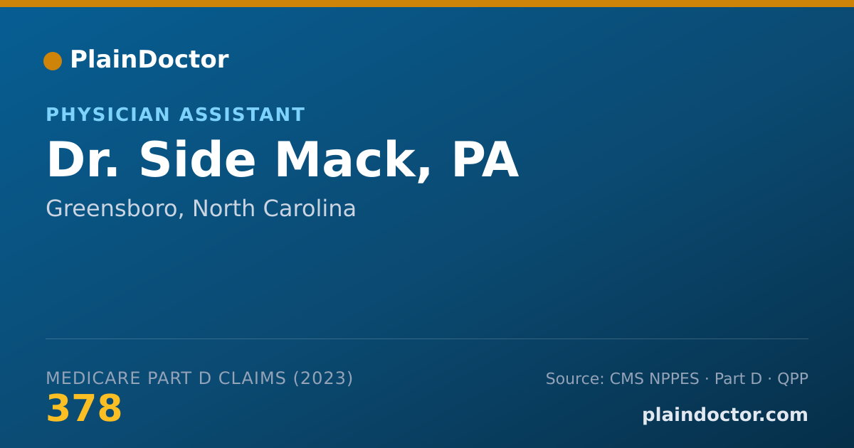 Shareable card for Side Mack, PA - Physician Assistant, Greensboro, NC