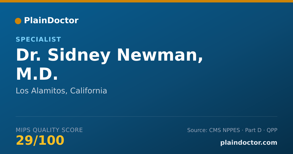 Shareable card for Sidney Newman, M.D. - Specialist, Los Alamitos, CA