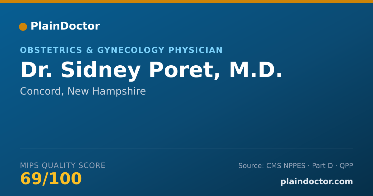Shareable card for Sidney Poret, M.D. - Obstetrics & Gynecology Physician, Concord, NH