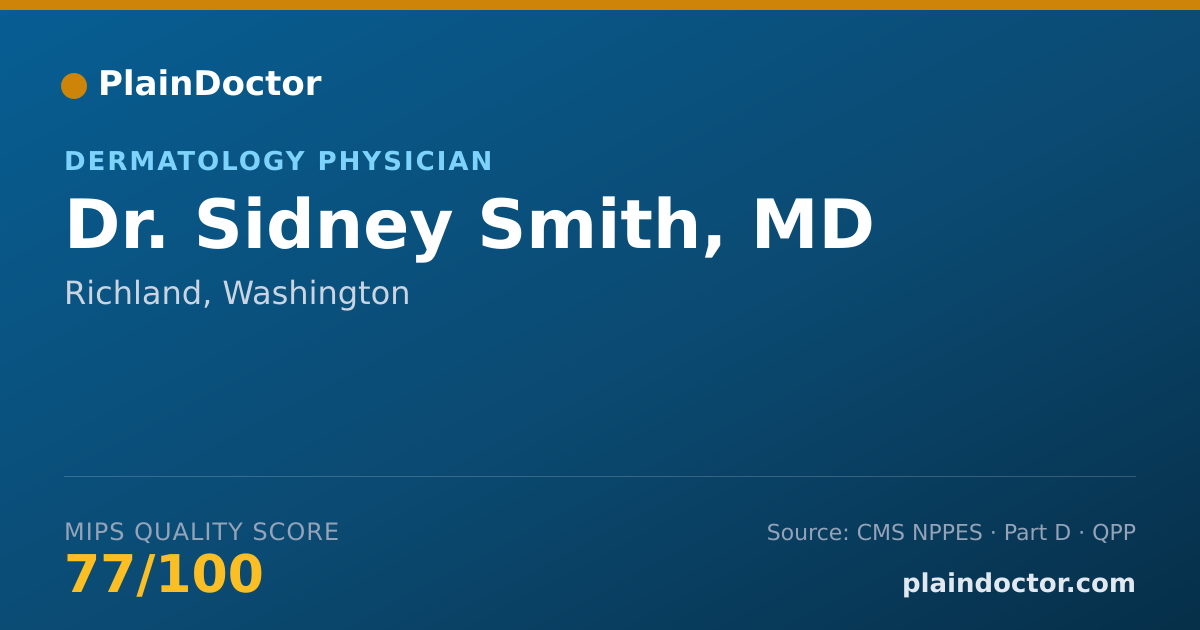 Shareable card for Sidney Smith, MD - Dermatology Physician, Richland, WA