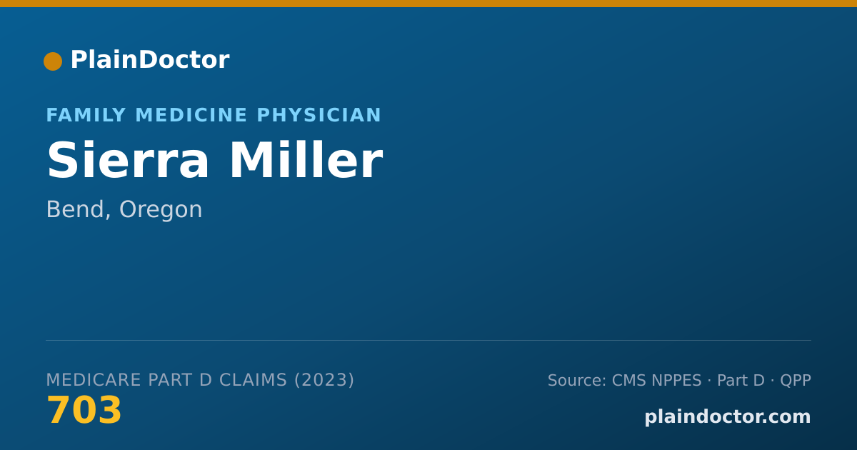 Shareable card for Sierra Miller - Family Medicine Physician, Bend, OR