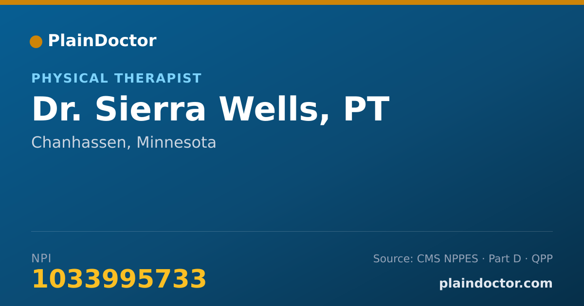 Shareable card for Sierra Wells, PT - Physical Therapist, Chanhassen, MN