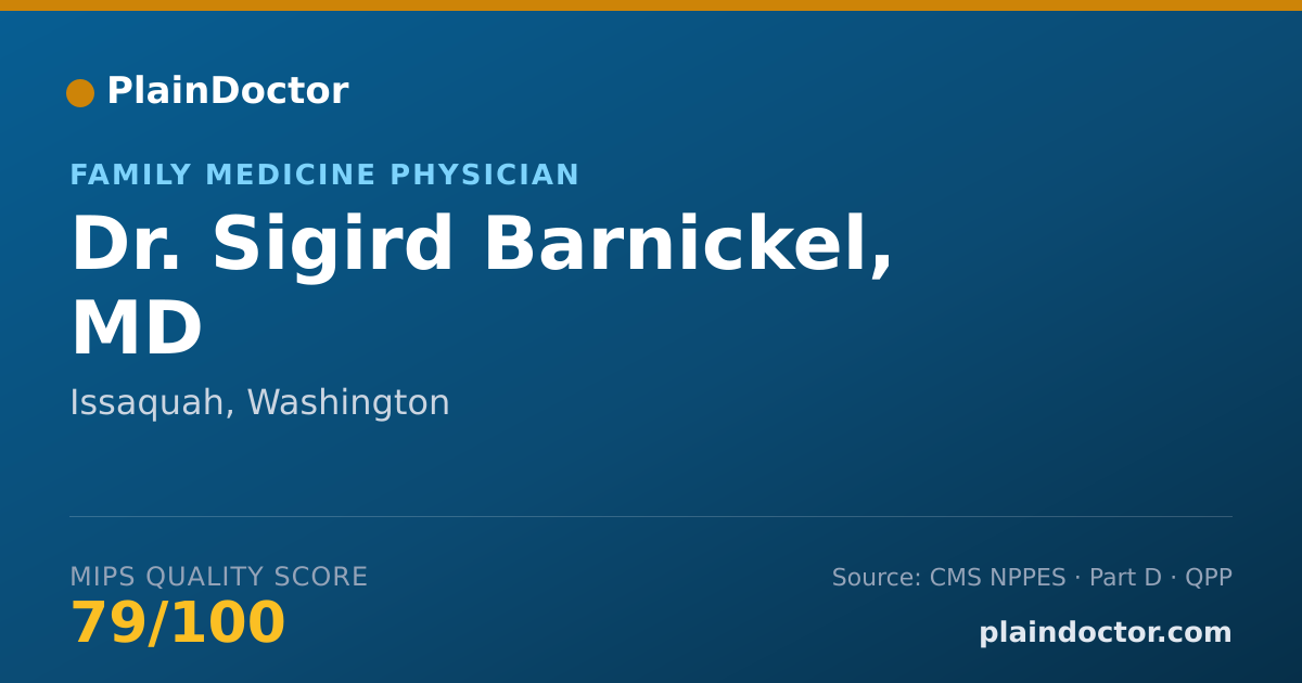 Shareable card for Sigird Barnickel, MD - Family Medicine Physician, Issaquah, WA