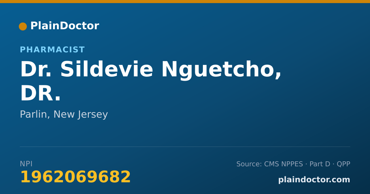 Shareable card for Sildevie Nguetcho, DR. - Pharmacist, Parlin, NJ