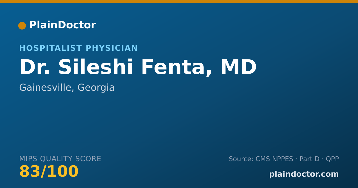 Shareable card for Sileshi Fenta, MD - Hospitalist Physician, Gainesville, GA