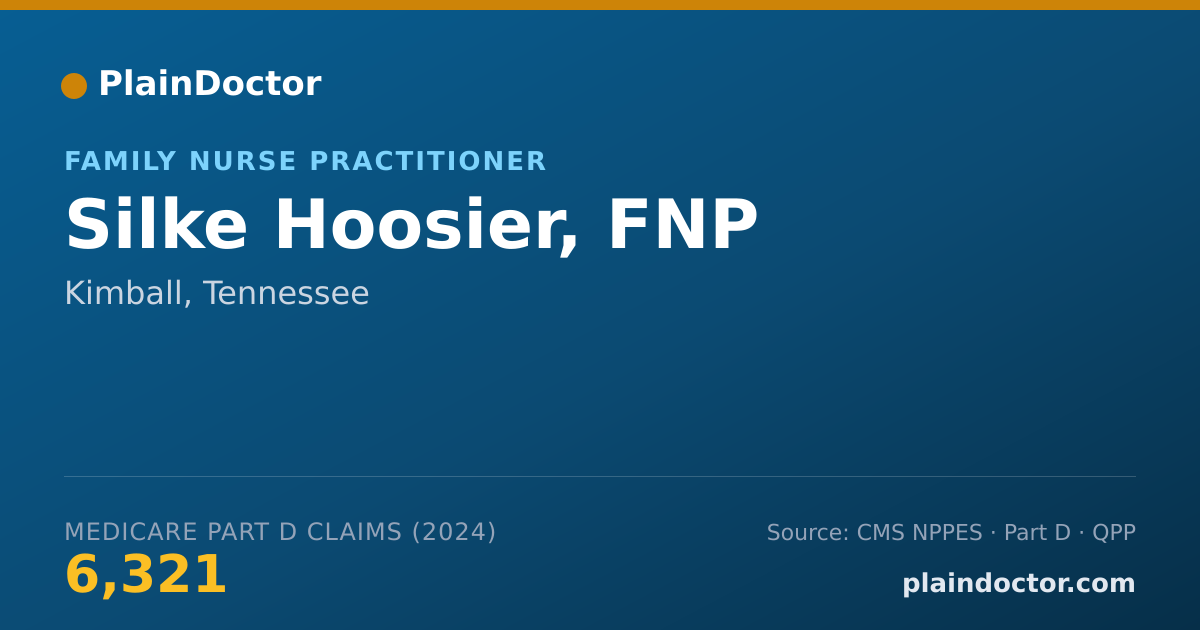 Shareable card for Silke Hoosier, FNP - Family Nurse Practitioner, Kimball, TN
