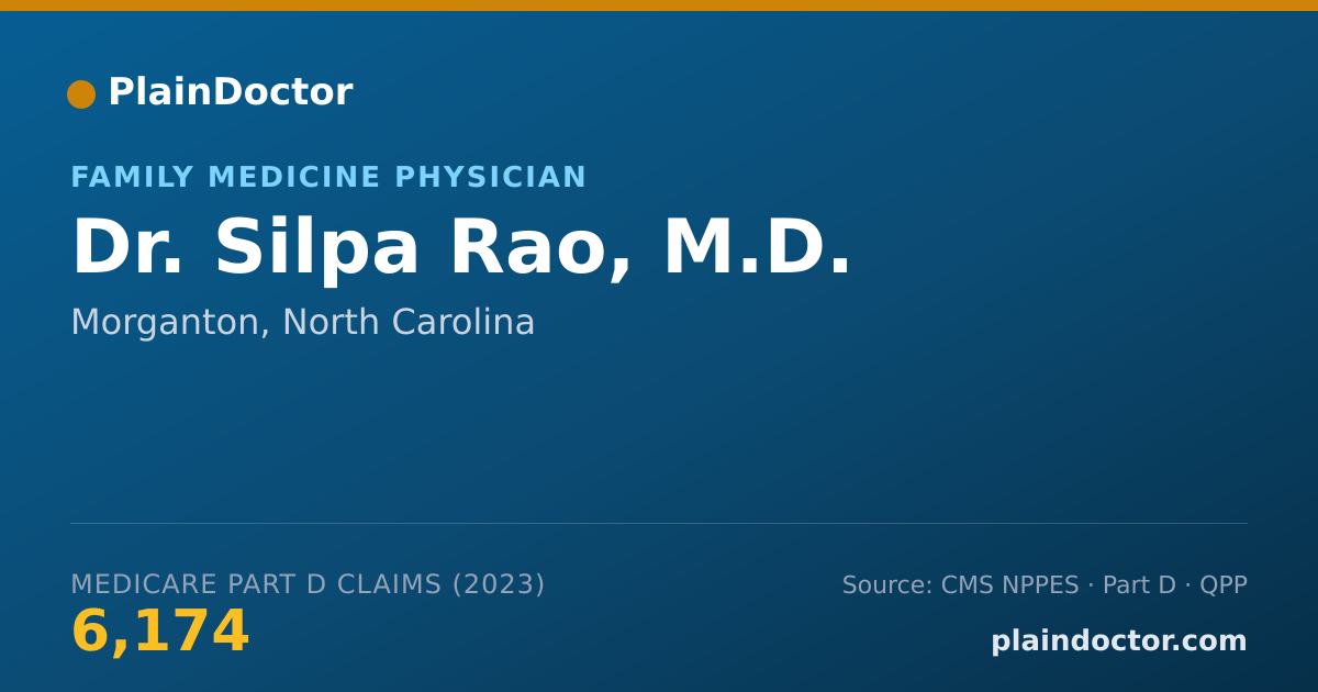 Shareable card for Silpa Rao, M.D. - Family Medicine Physician, Morganton, NC