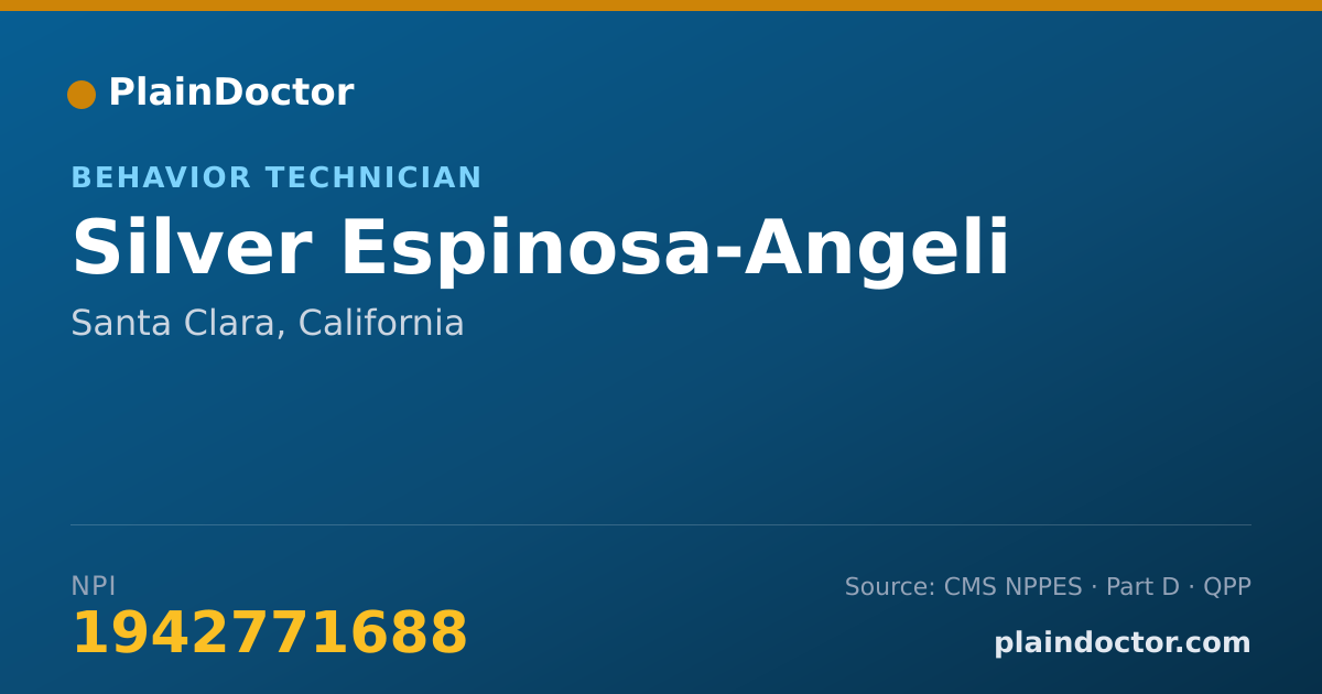 Shareable card for Silver Espinosa-Angeli - Behavior Technician, Santa Clara, CA