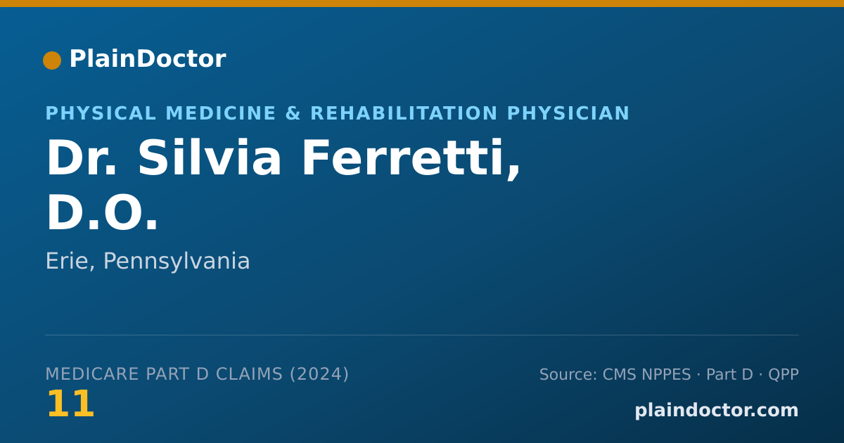 Shareable card for Silvia Ferretti, D.O. - Physical Medicine & Rehabilitation Physician, Erie, PA