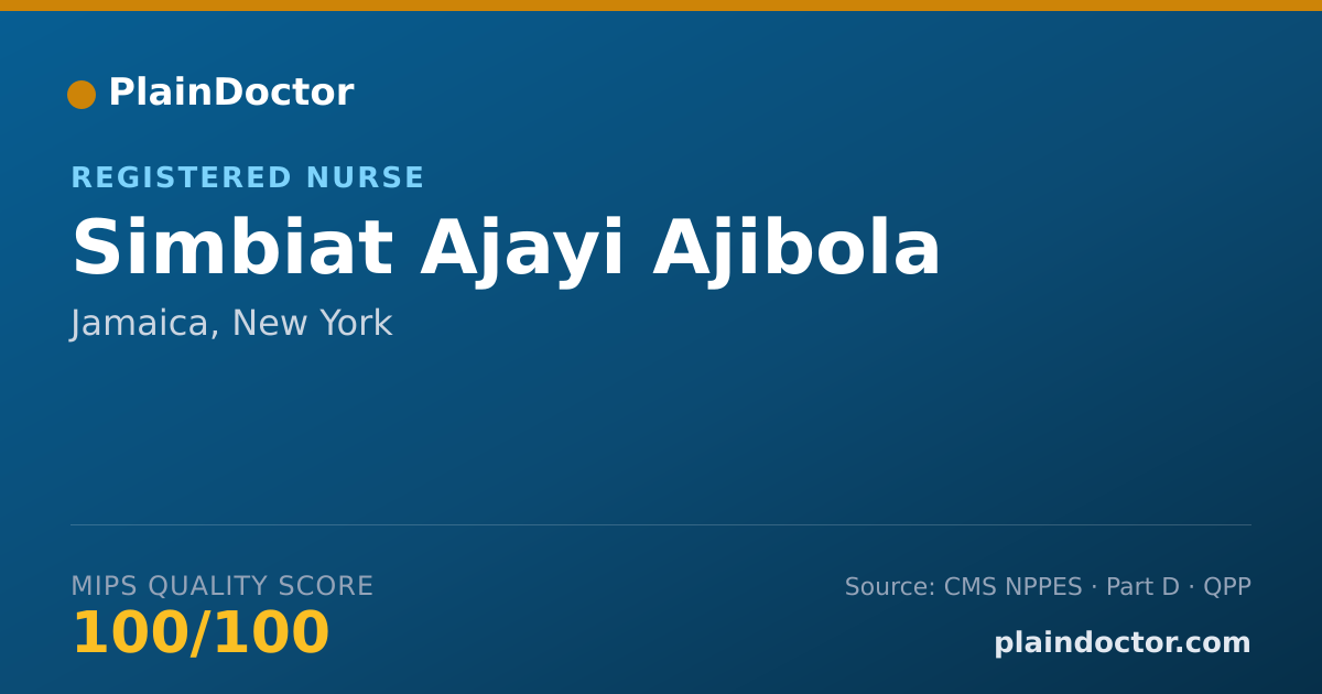 Shareable card for Simbiat Ajayi Ajibola - Registered Nurse, Jamaica, NY