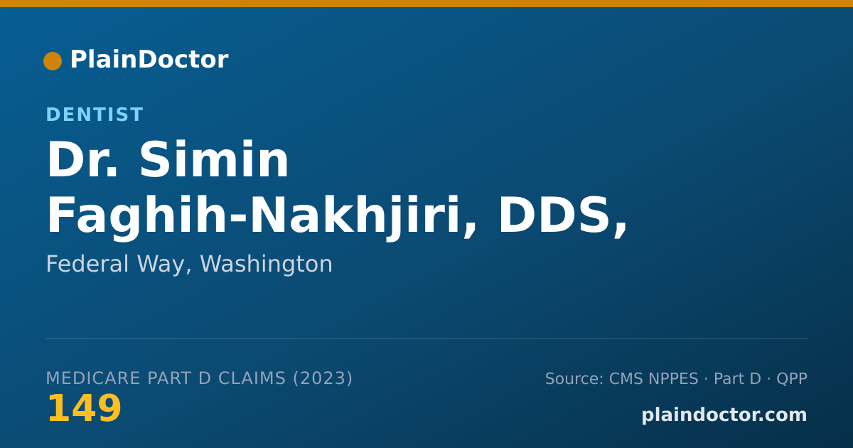 Shareable card for Simin Faghih-Nakhjiri, DDS, MSD, MS - Dentist, Federal Way, WA