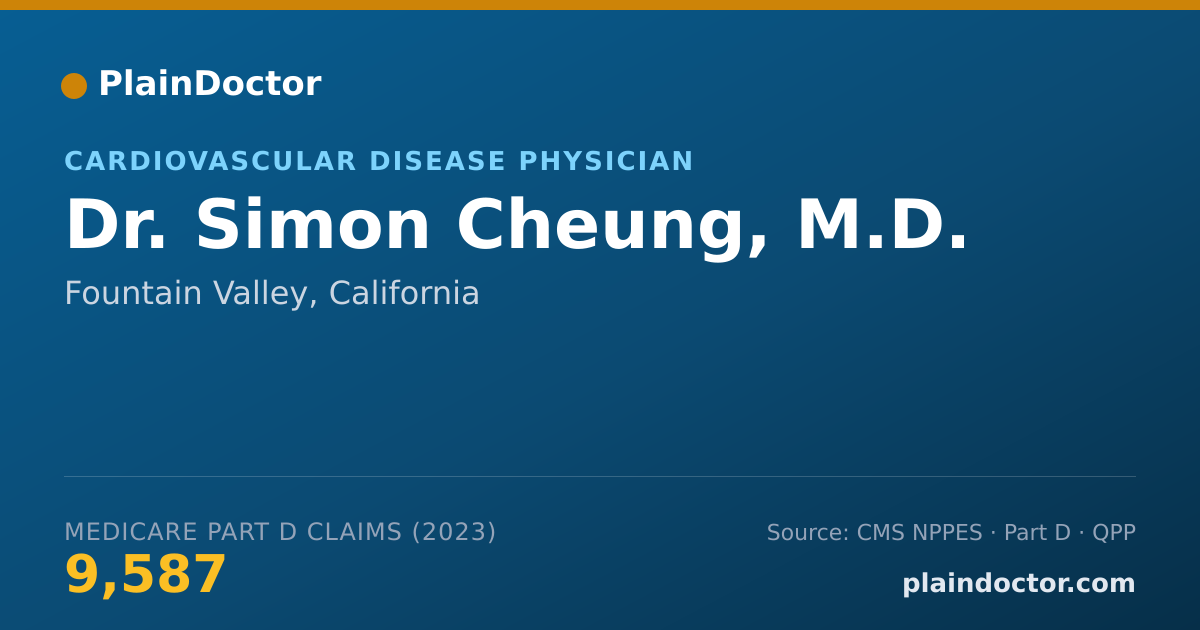 Shareable card for Simon Cheung, M.D. - Cardiovascular Disease Physician, Fountain Valley, CA