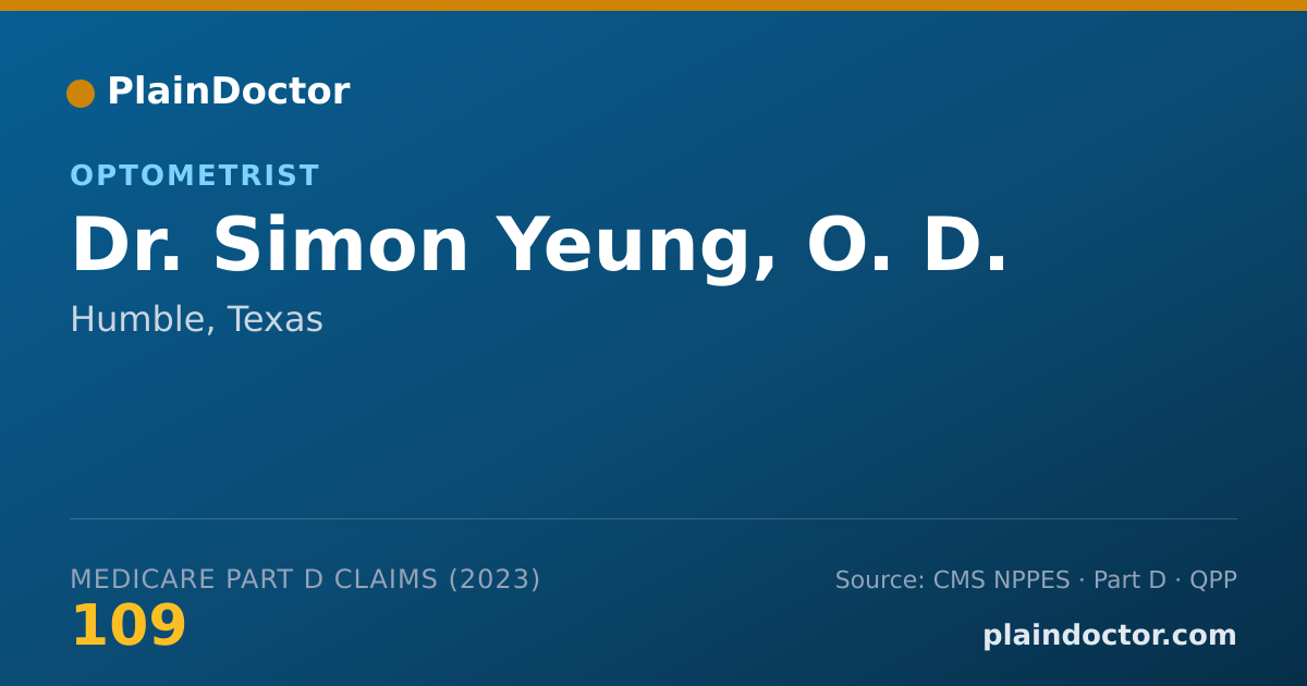 Shareable card for Simon Yeung, O. D. - Optometrist, Humble, TX