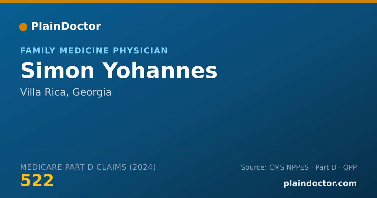 Shareable card for Simon Yohannes - Family Medicine Physician, Villa Rica, GA