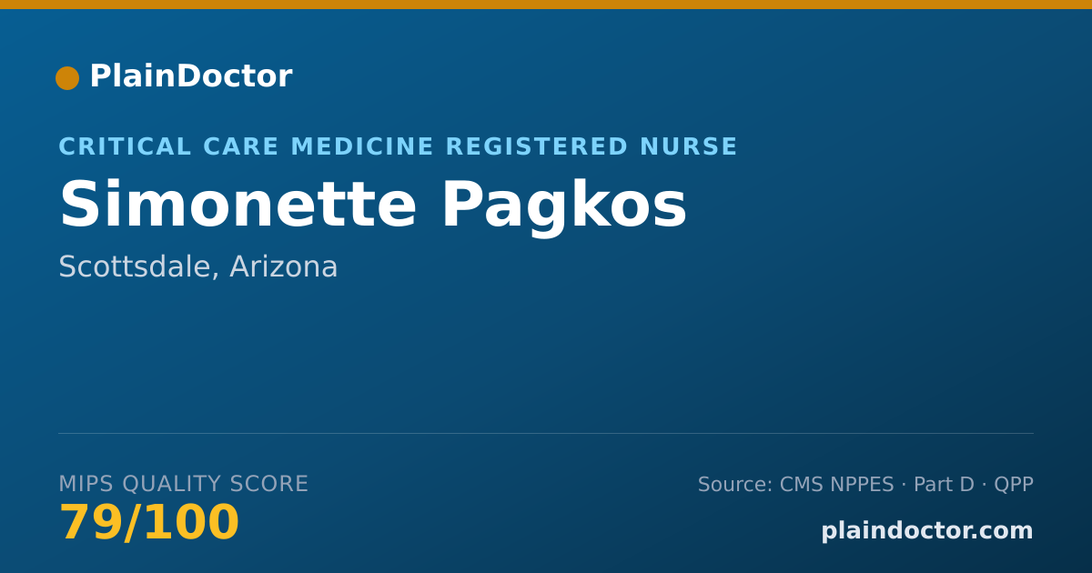 Shareable card for Simonette Pagkos - Critical Care Medicine Registered Nurse, Scottsdale, AZ
