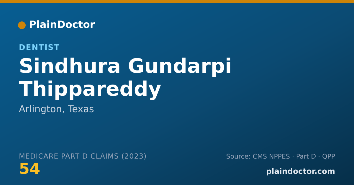 Shareable card for Sindhura Gundarpi Thippareddy - Dentist, Arlington, TX