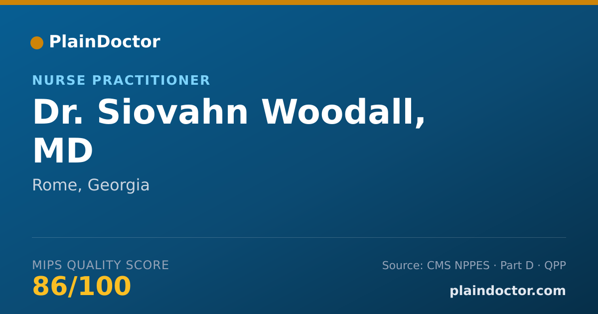 Shareable card for Siovahn Woodall, MD - Nurse Practitioner, Rome, GA