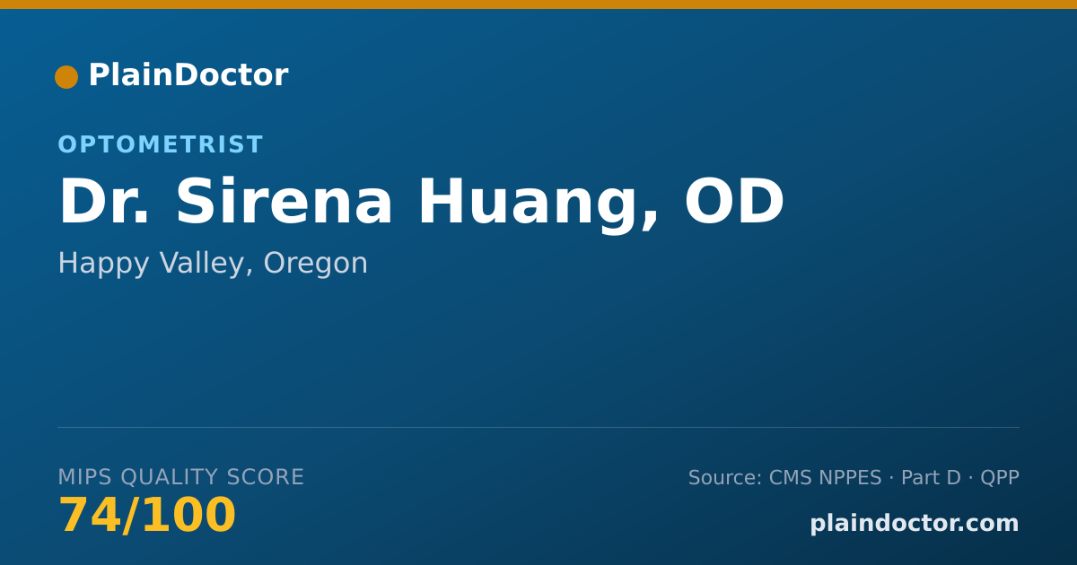 Shareable card for Sirena Huang, OD - Optometrist, Happy Valley, OR