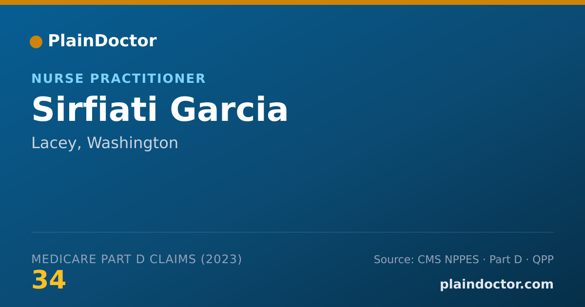 Shareable card for Sirfiati Garcia - Nurse Practitioner, Lacey, WA