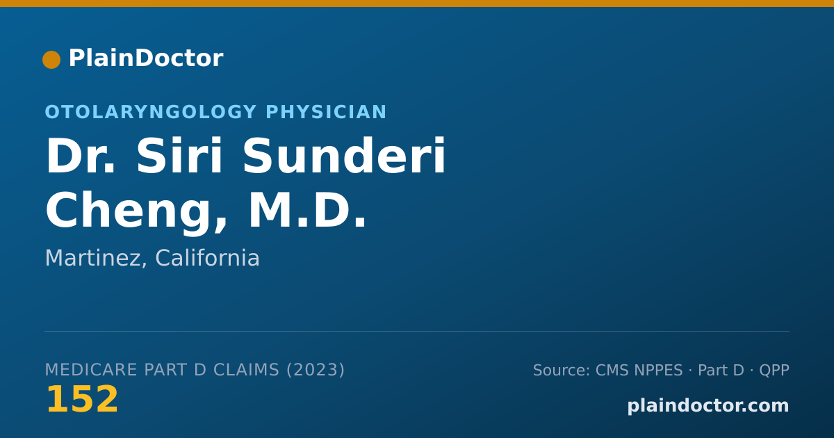 Shareable card for Siri Sunderi Cheng, M.D. - Otolaryngology Physician, Martinez, CA