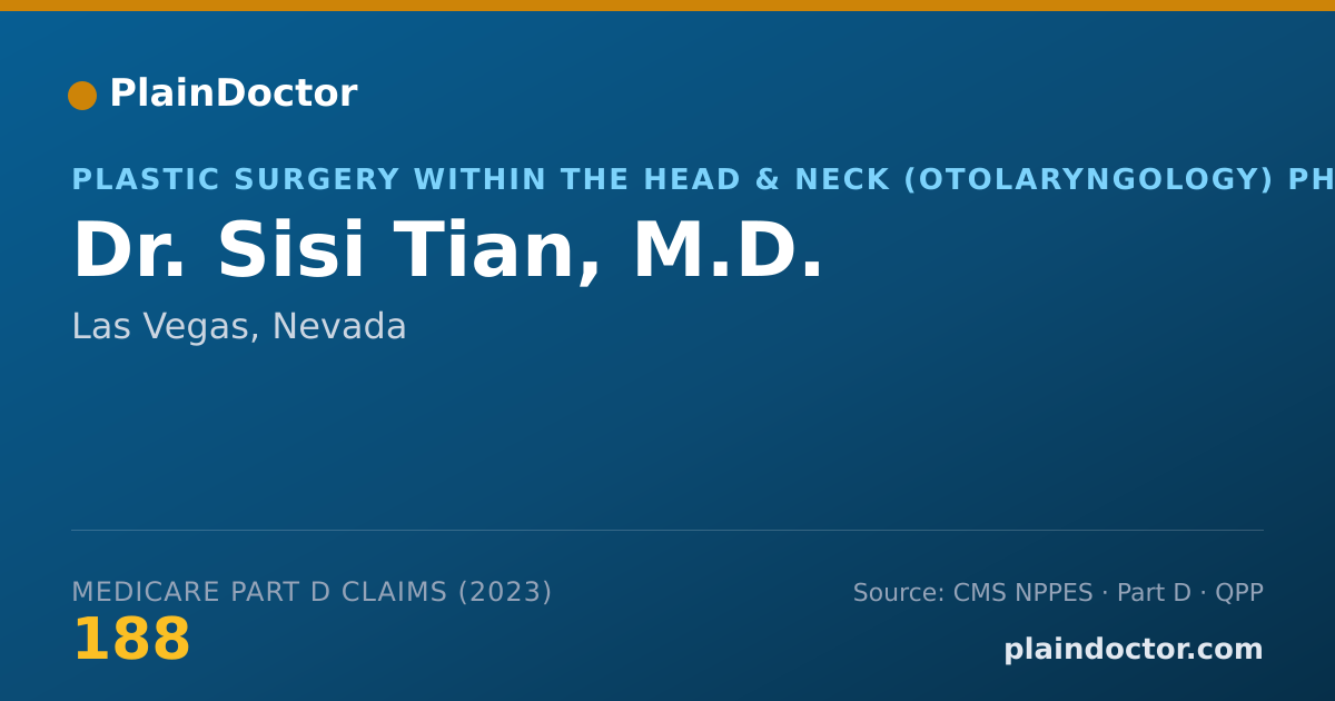 Shareable card for Sisi Tian, M.D. - Plastic Surgery within the Head & Neck (Otolaryngology) Physician, Las Vegas, NV