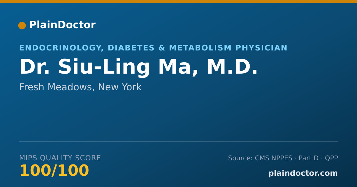 Shareable card for Siu-Ling Ma, M.D. - Endocrinology, Diabetes & Metabolism Physician, Fresh Meadows, NY
