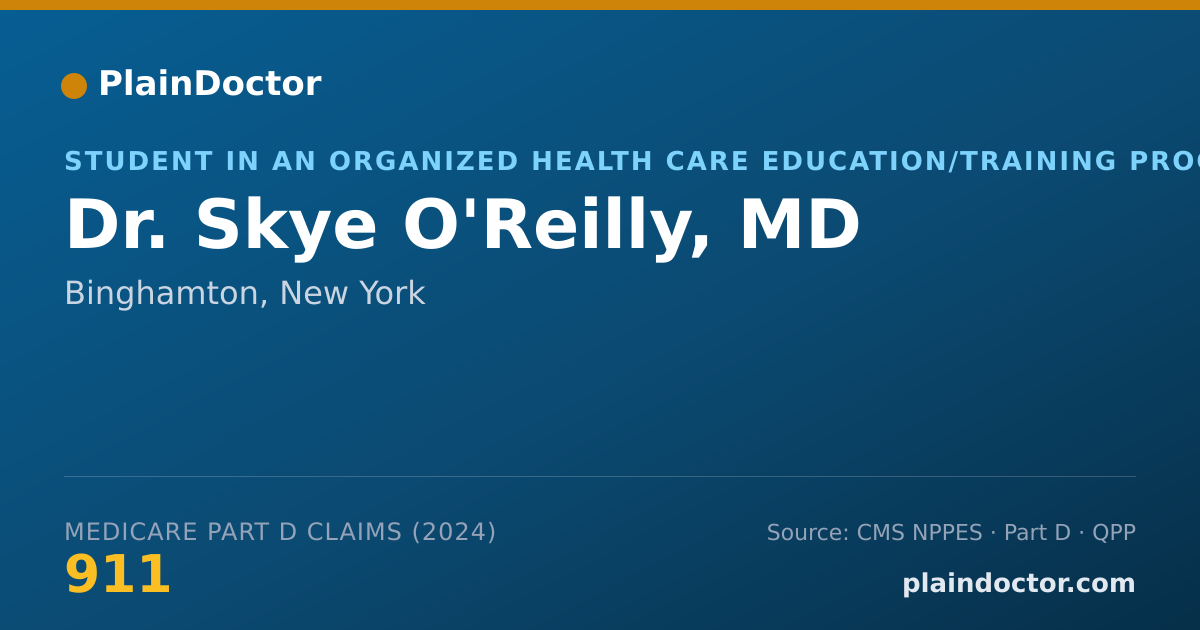 Shareable card for Skye O'Reilly, MD - Student in an Organized Health Care Education/Training Program, Binghamton, NY