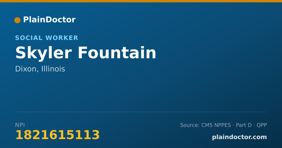 Shareable card for Skyler Fountain - Social Worker, Dixon, IL