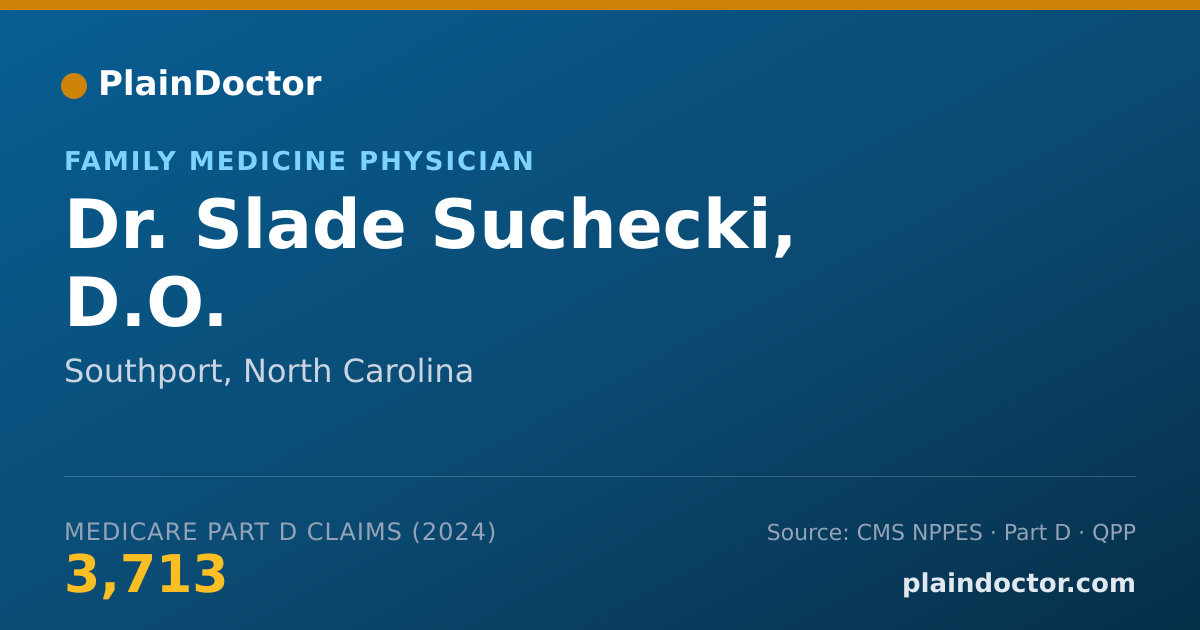 Shareable card for Slade Suchecki, D.O. - Family Medicine Physician, Southport, NC