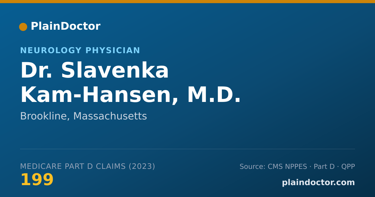 Shareable card for Slavenka Kam-Hansen, M.D. - Neurology Physician, Brookline, MA