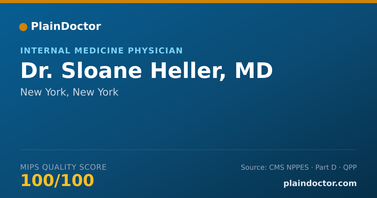 Shareable card for Sloane Heller, MD - Internal Medicine Physician, New York, NY