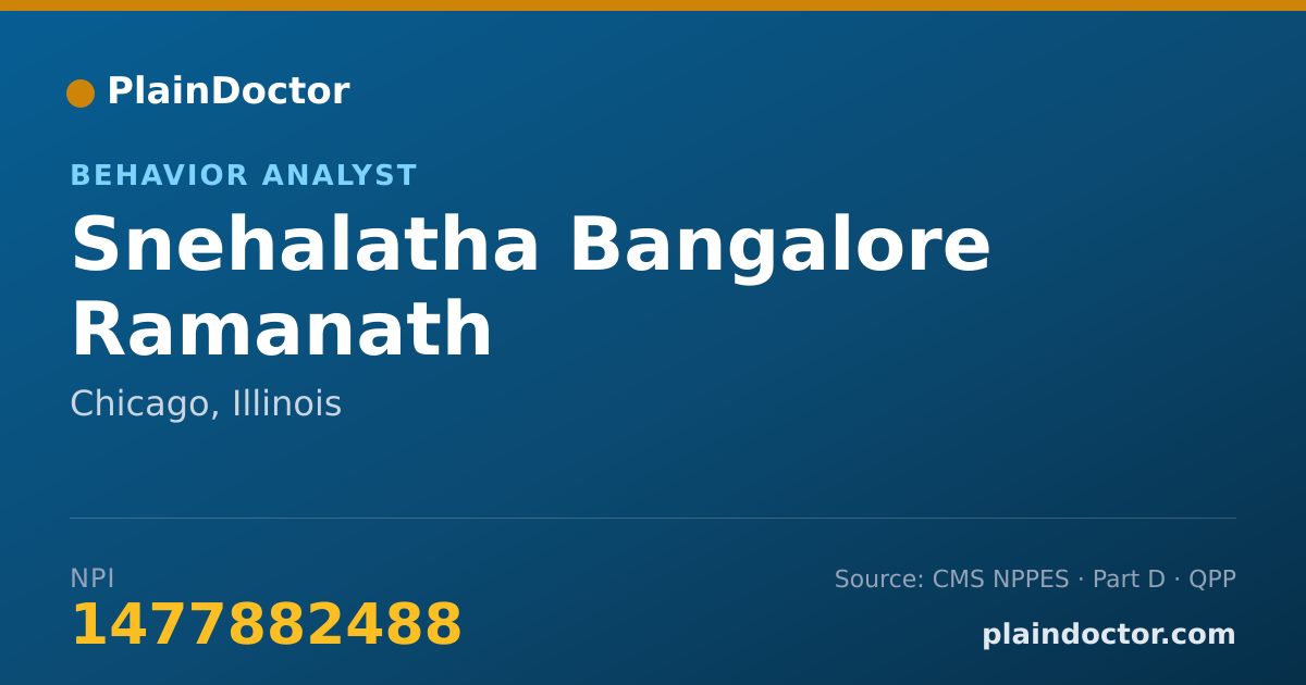 Shareable card for Snehalatha Bangalore Ramanath - Behavior Analyst, Chicago, IL