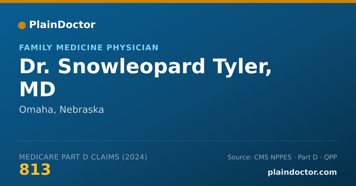 Shareable card for Snowleopard Tyler, MD - Family Medicine Physician, Omaha, NE
