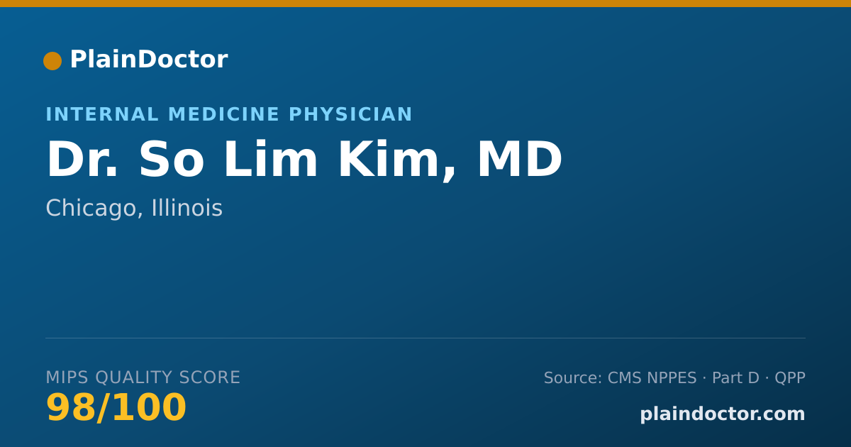 Shareable card for So Lim Kim, MD - Internal Medicine Physician, Chicago, IL