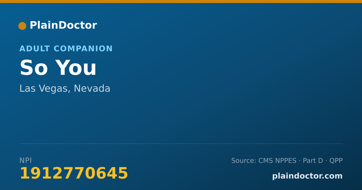 Shareable card for So You - Adult Companion, Las Vegas, NV