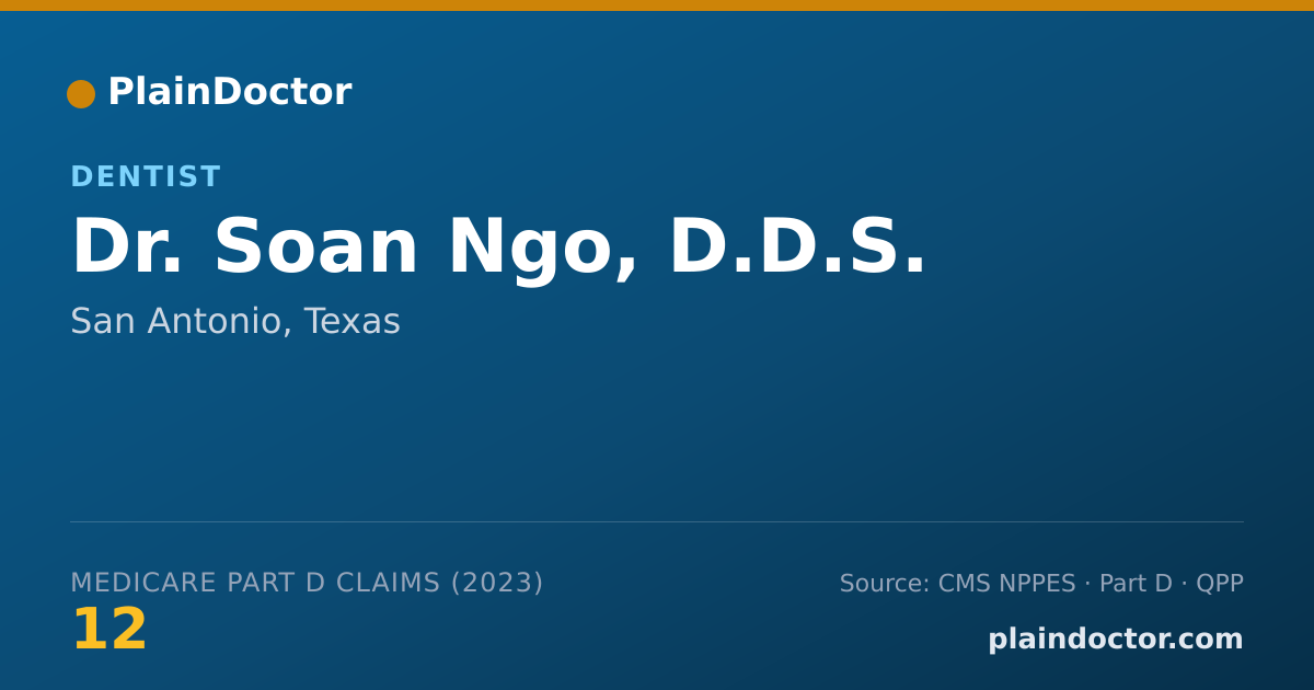 Shareable card for Soan Ngo, D.D.S. - Dentist, San Antonio, TX