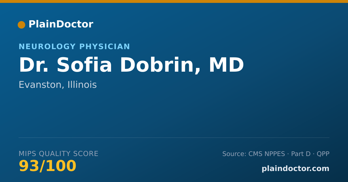 Shareable card for Sofia Dobrin, MD - Neurology Physician, Evanston, IL