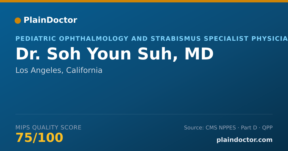 Shareable card for Soh Youn Suh, MD - Pediatric Ophthalmology and Strabismus Specialist Physician, Los Angeles, CA