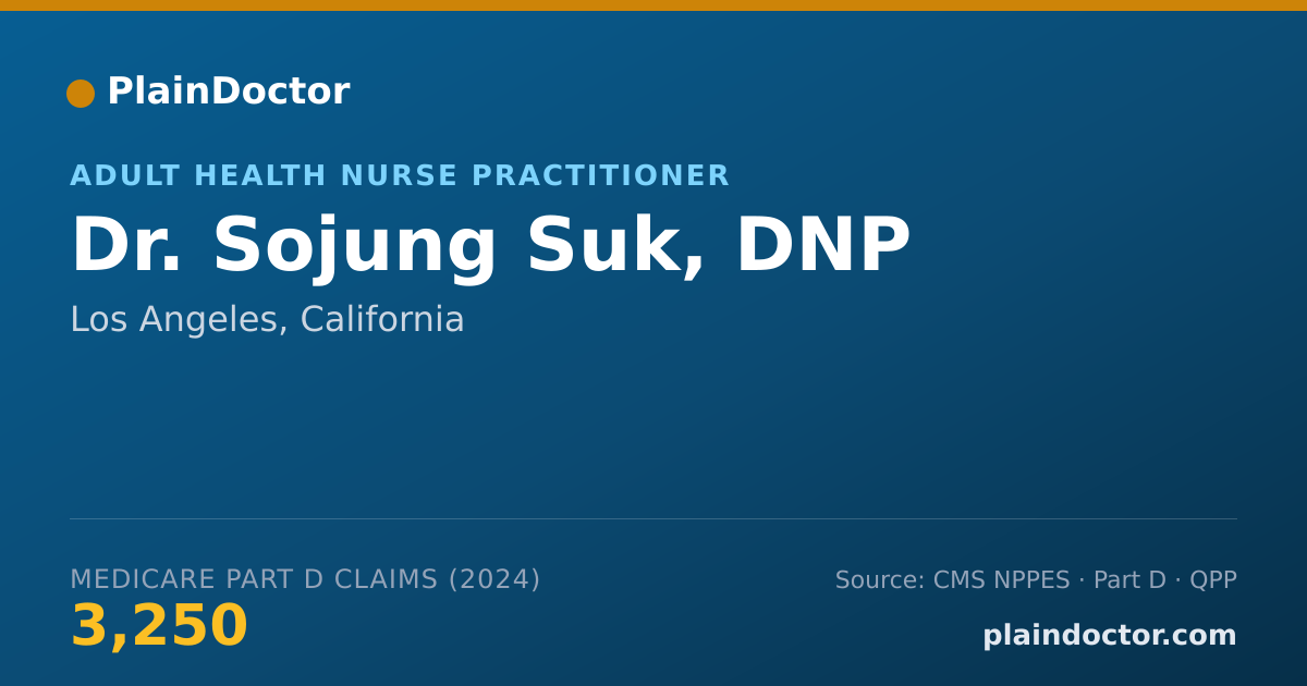 Shareable card for Sojung Suk, DNP - Adult Health Nurse Practitioner, Los Angeles, CA