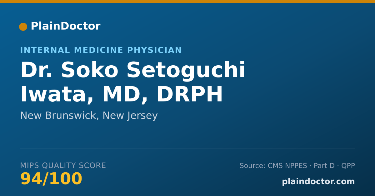 Shareable card for Soko Setoguchi Iwata, MD, DRPH - Internal Medicine Physician, New Brunswick, NJ