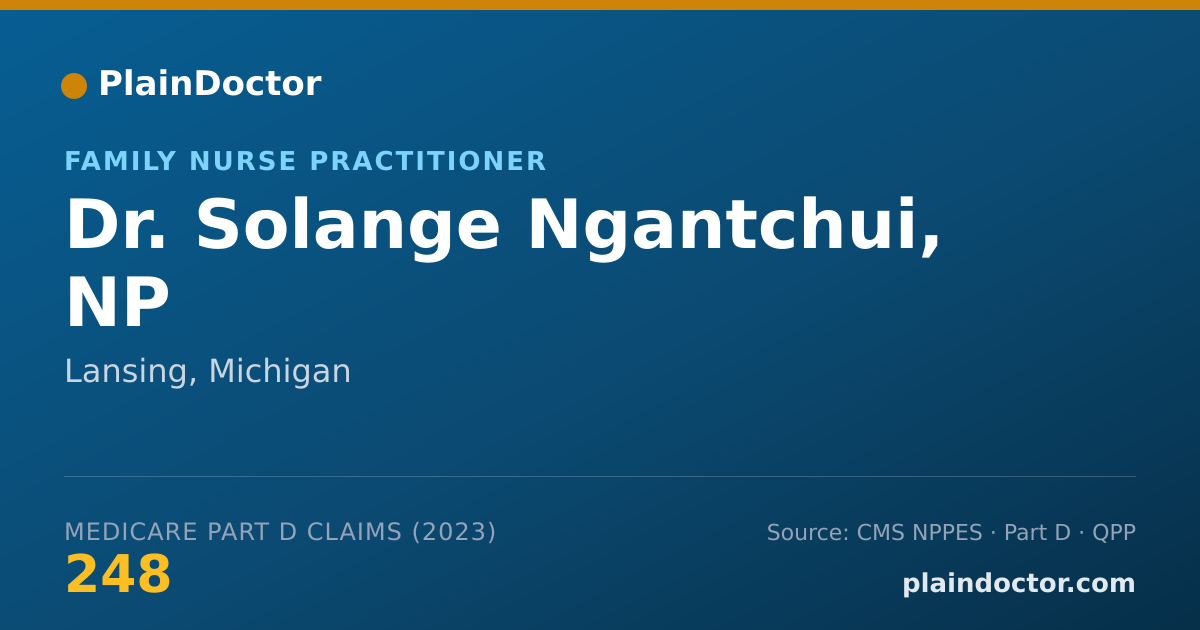 Shareable card for Solange Ngantchui, NP - Family Nurse Practitioner, Lansing, MI