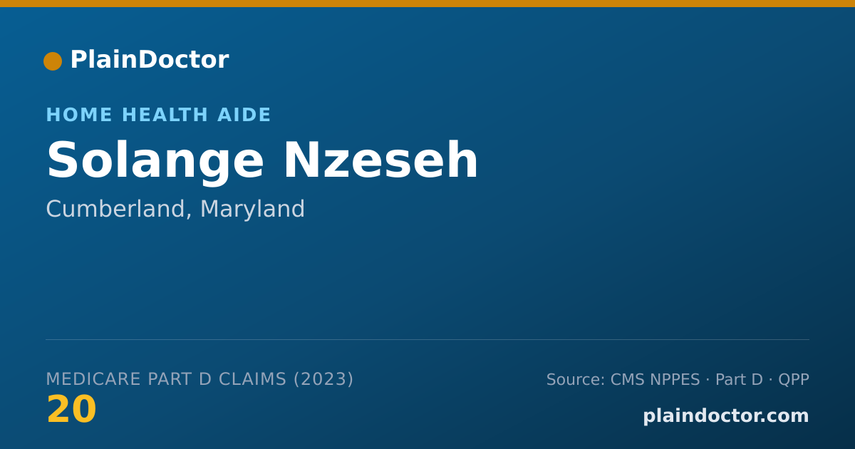 Shareable card for Solange Nzeseh - Home Health Aide, Cumberland, MD