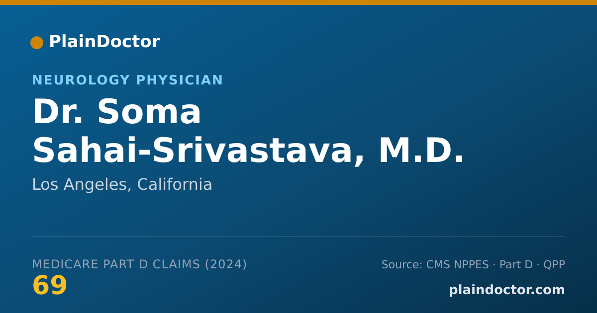 Shareable card for Soma Sahai-Srivastava, M.D. - Neurology Physician, Los Angeles, CA