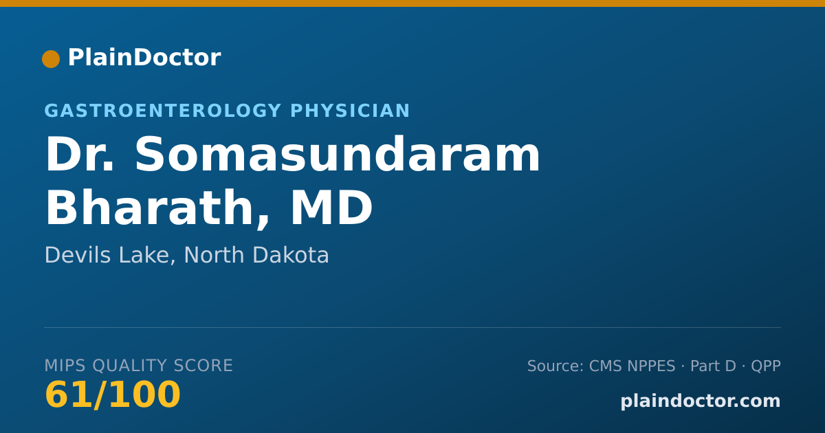 Shareable card for Somasundaram Bharath, MD - Gastroenterology Physician, Devils Lake, ND