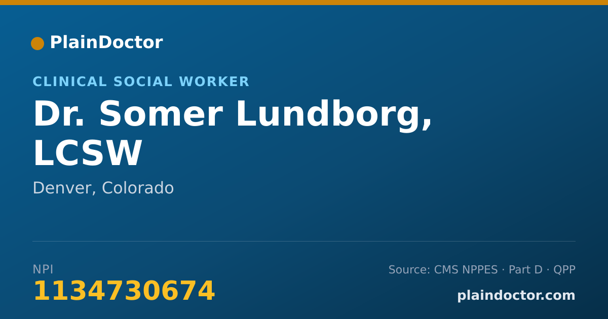 Shareable card for Somer Lundborg, LCSW - Clinical Social Worker, Denver, CO